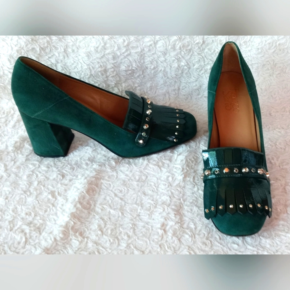 Franco Sarto Suede Block Heel